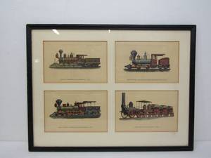 lot 36 image: Framed Vintage Locomotive Litho Artwork