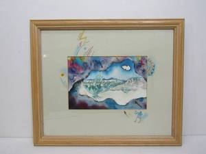 lot 37 image: Framed Signed Hayden Von Conta Original Watercolor Southwestern Plein Aire Painting