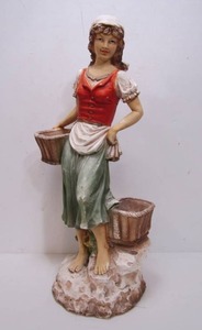 lot 47 image: Large Signed Vintage Figural Chalkware Sculpture
