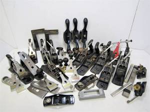 lot 53 image: Large Collection of Vintage Woodworking Planes etc
