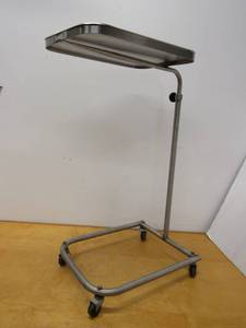 lot 59 image: Vintage Stainless Steel HospitalMedical Rolling Cart