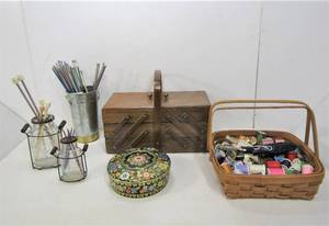 lot 62 image: Large Lot of Sewing Knitting & Crocheting Supplies & Accessories 