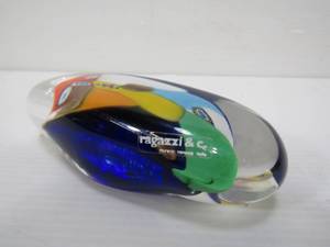 lot 89 image: Hand Made Signed RAGAZZI Italian Murano Art Glass Paperweight