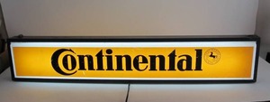 lot 132 image: CONTINENTAL Tires Lighted Service Station Double Sided Advertising Sign