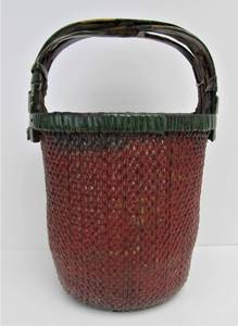 lot 121 image: Antique Chinese Rice Gathering Basket