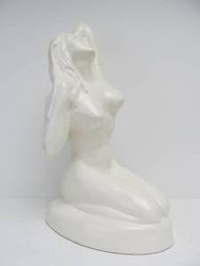 lot 125 image: Large White Ceramic Figural Nude Sculpture