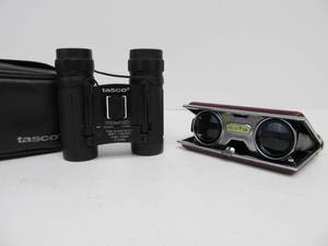 lot 129 image: Vintage Selsi Opera Glasses & Tasco Binoculars