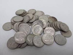 lot 264 image: Large Lot of Silver Dimes - 56 Total