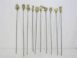 lot 318 image: Set of 10 Vintage Metal Skewers