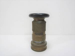 lot 321 image: Vintage Solid Brass Fire Hose Nozzle
