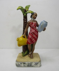 lot 330 image: Mid Century 1950s Hand Painted Figural Chalkware Statue