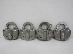 lot 332 image: Lot of 4 Old Vintage ADLAKE Railroad Locks