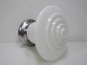 lot 333 image: Vintage Deco Chrome & Glass Light Fixture