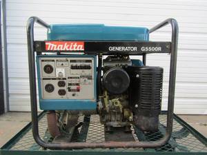 lot 166 image: Working Heavy Duty MAKITA Model G5500R Generator
