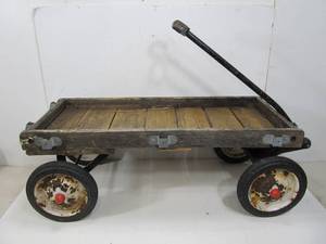 lot 309 image: Vintage Wooden Wagon