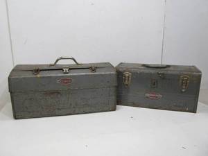 lot 310 image: 2 Vintage CRAFTSMAN Tool Boxes wTools & Sockets
