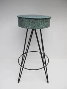 lot 316 image: Mid Century 1950s Atomic Hairpin Swivel Stool
