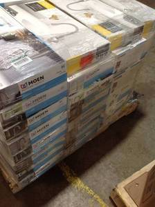 PALLET WITH MOEN FAUCETS FOR PARTS SEE PICS