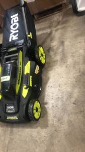 RYOBI 20 in. 40-Volt 2.6 Ah Lithium-Ion Battery Brushless Cordless Walk Behind Self-Propelled Lawn  in good working conditions
