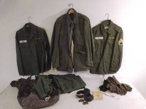 lot 126 image: Vintage Military Uniforms & More