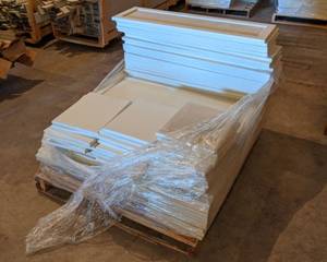 Pallet of White Cabinet Door Fronts