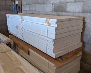 (5) White 80 x 30 Flat Hollow Core Doors