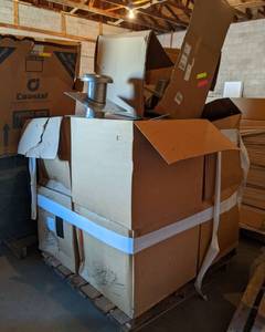 5 Pitched Roof Duct w Rain Caps - Approx 50 Pieces