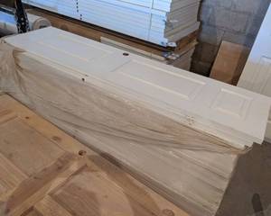 (4) White 80 x 20 3 Panel Doors - Hollow Core