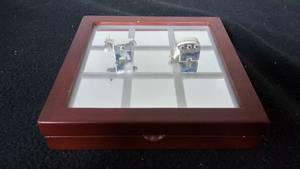 lot 40 image: Wallace Silversmiths Tic Tac Toe Party Animals - Political DonkeyElephant
