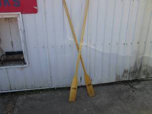 lot 23 image: Pair of Wood Feather Brand Boat Pad...