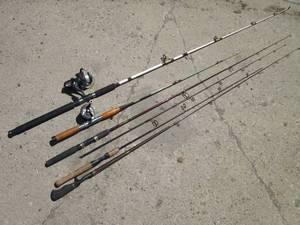 lot 40 image: Assorted Fishing Poles 2 with Reels...
