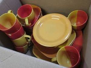 lot 51 image: Dish Bowl Cup Set Glasses Salt & Pe...