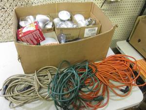 lot 58 image: Box Full of Assorted Light Bulbs Ex...