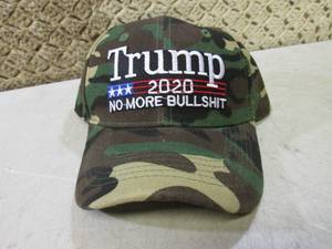lot 78 image: Camo Trump 2020 No More BS Cap with...