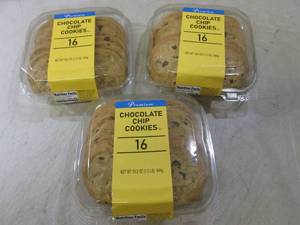 lot 93 image: 3 Containers of Chocolate Chip Cook...