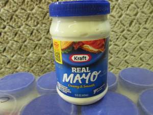 lot 96 image: Case of 12 Jars Kraft Real Mayo Bes...
