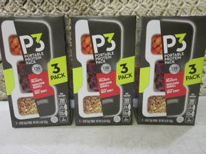 lot 113 image: 3 Boxes of P3 Portable Protein Snac...