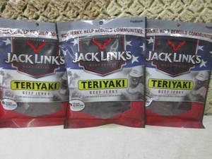 lot 120 image: 3 Bags of Jack Links Teriyaki Beef ...