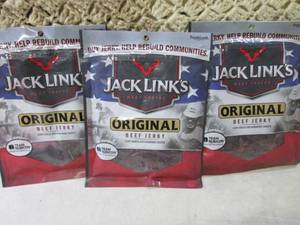 lot 121 image: 3 Bags of Jack Links Original Beef ...