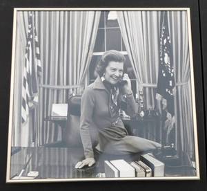 lot 46 image: Official 1974 White House Framed Photo of Mrs. Betty Ford
