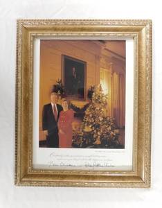 lot 56 image: Bill and Hillary Rodham Clinton Framed 1993 Christmas Greeting