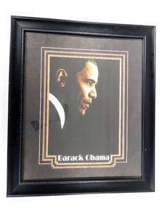 lot 42 image: Barack Obama Matted and Framed  Print
