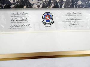 lot 50 image: Vintage Commemorative United States Air Force Thunderbirds Framed Print