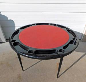 lot 8 image: Vintage Mid Century The Durham Line No.4100 Folding Poker Table