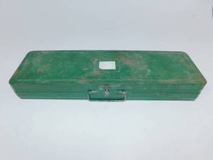 lot 8 image: Green Metal Box with Tackle