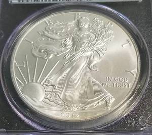 2012 AMERICAN SILVER EAGLE 1 TROY OZ. .999 FINE SILVER MS70 PCGS FIRSTSTRIKE