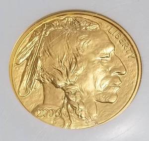 2006 US $50 GOLD BUFFALO 1 TROY OZ .9999 FINE GOLD MS70 NGC