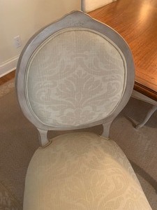 lot 1 image: Absolutely Stunning Dining Room Table and Chairs - French Heritage