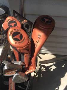 lot 72 image: Two Sets of Golf Clubs- Wilson Dunlap Invicta