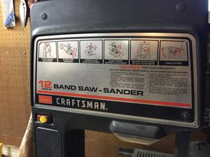 lot 177 image: Craftsman 12 Inch Band Saw  Sander